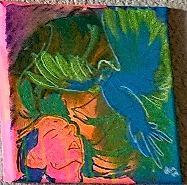 Neon experiment VI (2024) - 8" x 8"